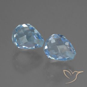 Shop natural 5.17ct Bleu ciel Topaze gems, Briolette, from Brésil at GemSelect. In stock, global shipping!