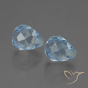 Shop natural 4.99ct Bleu ciel Topaze gems, Briolette, from Brésil at GemSelect. In stock, global shipping!