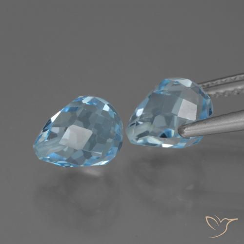 Shop natural 4.90ct Bleu ciel Topaze gems, Briolette, from Brésil at GemSelect. In stock, global shipping!