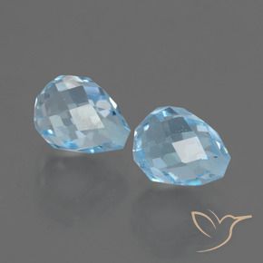 Shop natural 5.39ct Bleu ciel Topaze gems, Briolette, from Brésil at GemSelect. In stock, global shipping!