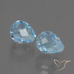 Shop natural 5.02ct Bleu ciel Topaze gems, Briolette, from Brésil at GemSelect. In stock, global shipping!