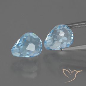 Shop natural 5.00ct Bleu ciel Topaze gems, Briolette, from Brésil at GemSelect. In stock, global shipping!