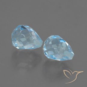 Shop natural 4.81ct Bleu ciel Topaze gems, Briolette, from Brésil at GemSelect. In stock, global shipping!