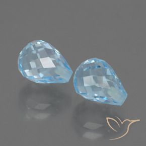 Shop natural 5.24ct Bleu ciel Topaze gems, Briolette, from Brésil at GemSelect. In stock, global shipping!