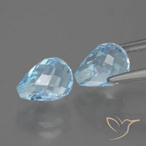 Shop natural 5.24ct Bleu ciel Topaze gems, Briolette, from Brésil at GemSelect. In stock, global shipping!