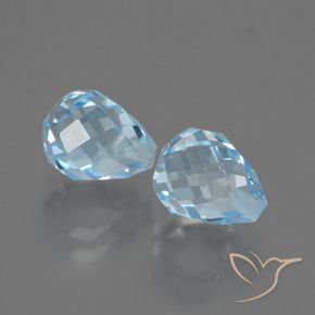 Shop natural 5.15ct Bleu ciel Topaze gems, Briolette, from Brésil at GemSelect. In stock, global shipping!