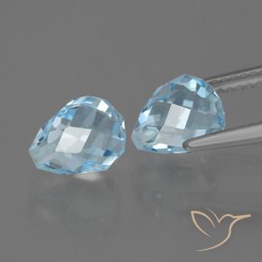 Shop natural 5.15ct Bleu ciel Topaze gems, Briolette, from Brésil at GemSelect. In stock, global shipping!
