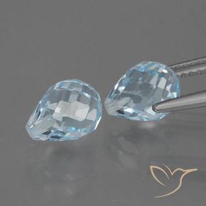 Shop natural 5.12ct Bleu ciel Topaze gems, Briolette, from Brésil at GemSelect. In stock, global shipping!
