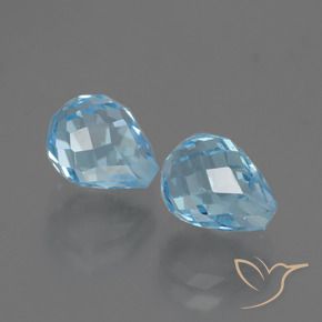 Shop natural 5.07ct Bleu ciel Topaze gems, Briolette, from Brésil at GemSelect. In stock, global shipping!