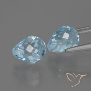 Shop natural 5.07ct Bleu ciel Topaze gems, Briolette, from Brésil at GemSelect. In stock, global shipping!