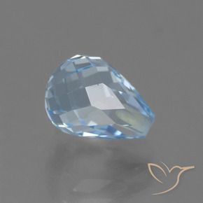 Topaze Bleu ciel naturelle Briolette, 2.46 ct, VS