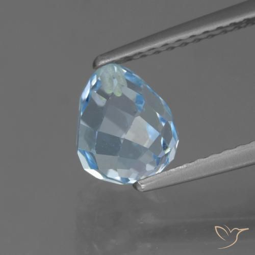 2.32ct Naturel Bleu ciel Topaze, Briolette, VS