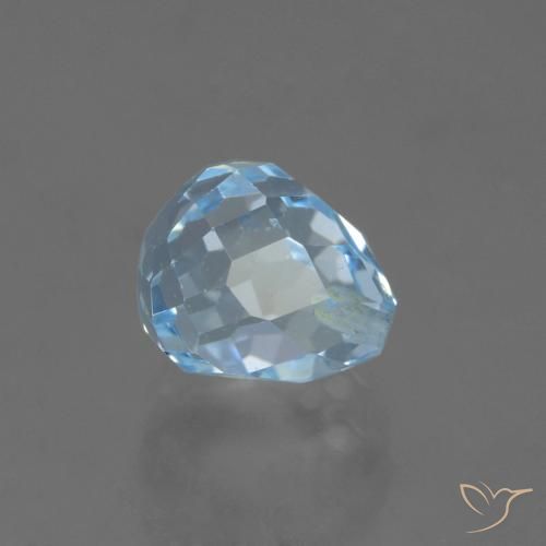 Topaze Bleu ciel naturelle Briolette, 2.32 ct, VS
