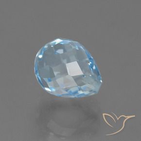 Topaze Bleu ciel naturelle Briolette, 2.46 ct, VS