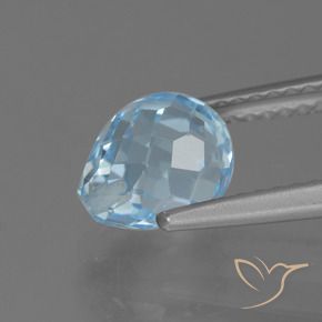 Topaze Bleu ciel naturelle Briolette, 2.46 ct, VS