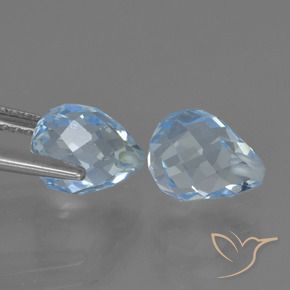 Shop natural 5.08ct Bleu ciel Topaze gems, Briolette, from Brésil at GemSelect. In stock, global shipping!