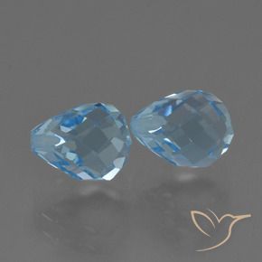 Shop natural 4.71ct Bleu ciel Topaze gems, Briolette, from Brésil at GemSelect. In stock, global shipping!