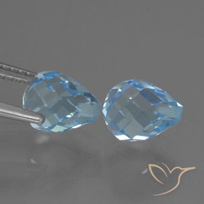 Shop natural 4.71ct Bleu ciel Topaze gems, Briolette, from Brésil at GemSelect. In stock, global shipping!
