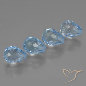 Shop natural 9.08ct Bleu Suisse Topaze gems, Briolette, from Brésil at GemSelect. In stock, global shipping!