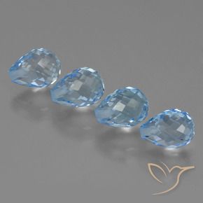 Shop natural 9.08ct Bleu Suisse Topaze gems, Briolette, from Brésil at GemSelect. In stock, global shipping!