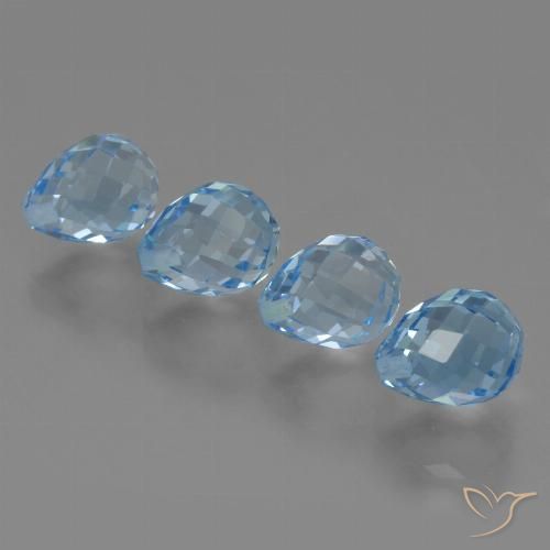 Shop natural 10.98ct Bleu Suisse Topaze gems, Briolette, from Brésil at GemSelect. In stock, global shipping!
