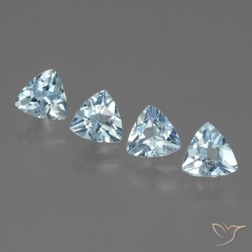 Achetez naturel 2,04ct bleue topaze gems, trillion, en provenance brésil chez gemselect. en stock, livraison internationale!