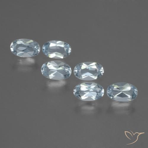 Achetez naturel 1.65ct Bleu ciel Topaze gems, Coupe ovale, En provenance Brésil chez GemSelect. En stock, livraison internationale!