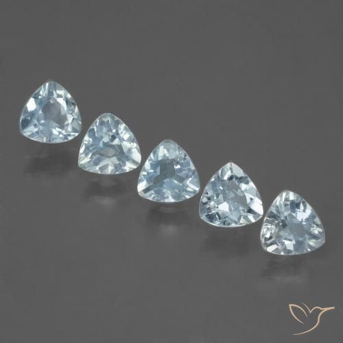 2.14ctw Naturel Bleu ciel Topaze, Trillion, VS