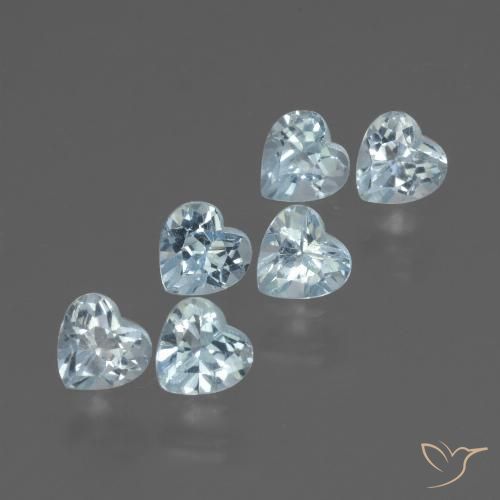 1.77ctw Naturel Bleu ciel Topaze, Cœur, VS