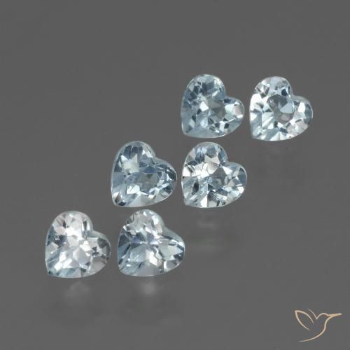 1.73ctw Naturel Bleu ciel Topaze, Cœur, VS