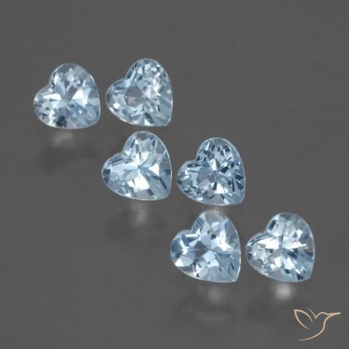 1.76ctw Naturel Bleu ciel Topaze, Cœur, VS