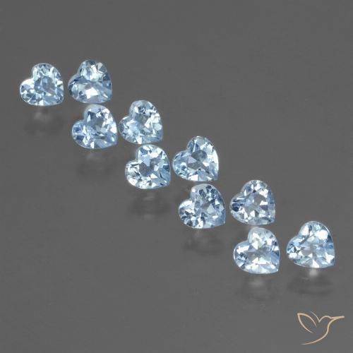 Achetez naturel 2,83ct bleue topaze gems, forme de coeur, en provenance brésil chez gemselect. en stock, livraison internationale!