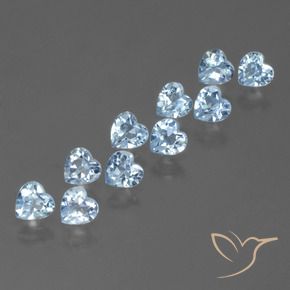 Achetez naturel 2,83ct bleue topaze gems, forme de coeur, en provenance brésil chez gemselect. en stock, livraison internationale!