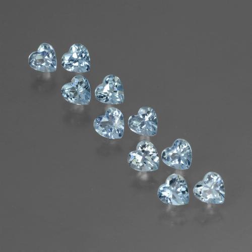 Achetez naturel 3.34ct Bleu ciel Topaze gems, Forme de coeur, En provenance Brésil chez GemSelect. En stock, livraison internationale!