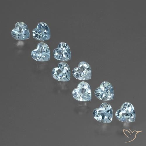2.91ctw Naturel Bleu ciel Topaze, Cœur, VS