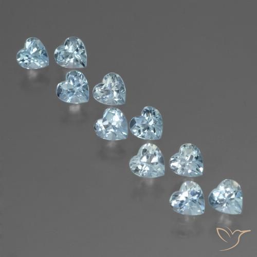 2.95ctw Naturel Bleu ciel Topaze, Cœur, VS