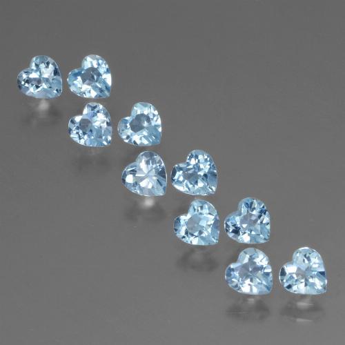 Achetez naturel 2,95ct bleue topaze gems, forme de coeur, en provenance brésil chez gemselect. en stock, livraison internationale!