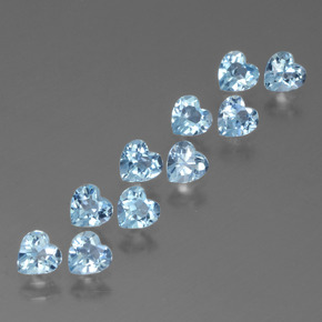 Achetez naturel 2,95ct bleue topaze gems, forme de coeur, en provenance brésil chez gemselect. en stock, livraison internationale!