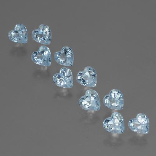 Achetez naturel 3.01ct Bleu ciel Topaze gems, Forme de coeur, En provenance Brésil chez GemSelect. En stock, livraison internationale!