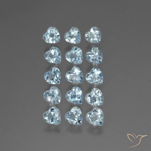 4.60ctw Naturel Bleu ciel Topaze, Cœur, VS