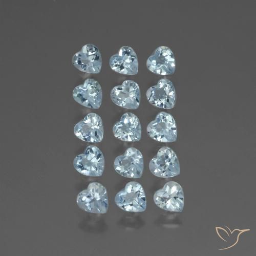 4.38ctw Naturel Bleu ciel Topaze, Cœur, VS