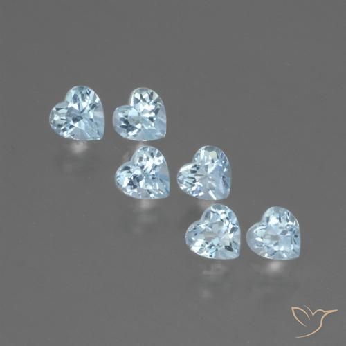 1.77ctw Naturel Bleu ciel Topaze, Cœur, VS