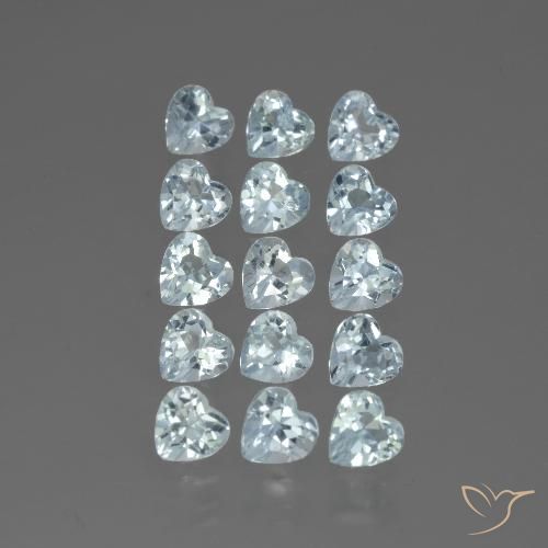 4.75ctw Naturel Bleu ciel Topaze, Cœur, VS