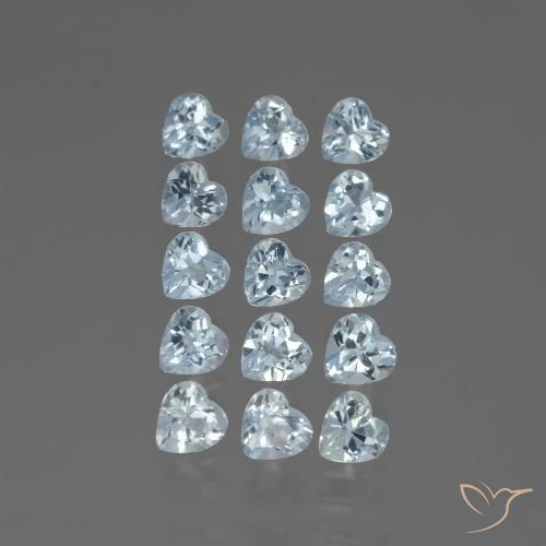 4.26ctw Naturel Bleu ciel Topaze, Cœur, VS
