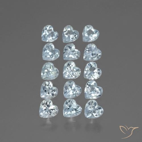4.14ctw Naturel Bleu ciel Topaze, Cœur, VS