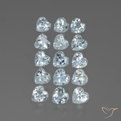 4.60ctw Naturel Bleu ciel Topaze, Cœur, VS