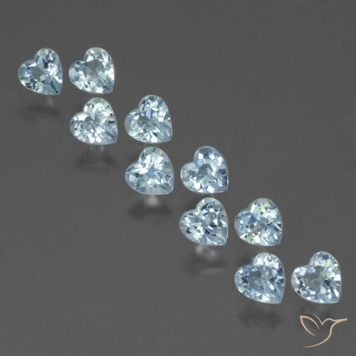 3.02ctw Naturel Bleu ciel Topaze, Cœur, VS