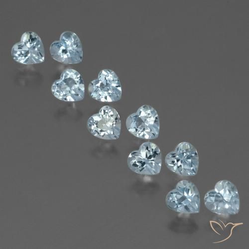 Achetez naturel 3.16ct Bleu ciel Topaze gems, Forme de coeur, En provenance Brésil chez GemSelect. En stock, livraison internationale!