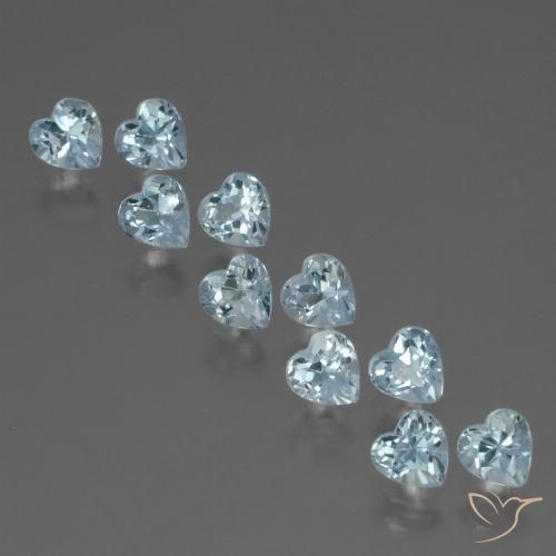 3.32ctw Naturel Bleu ciel Topaze, Cœur, VS