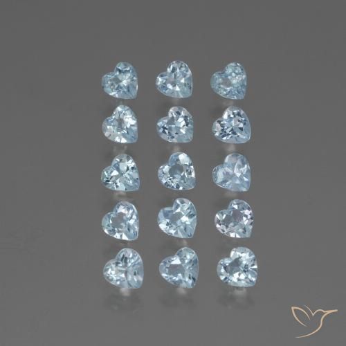4.27ctw Naturel Bleu ciel Topaze, Cœur, VS